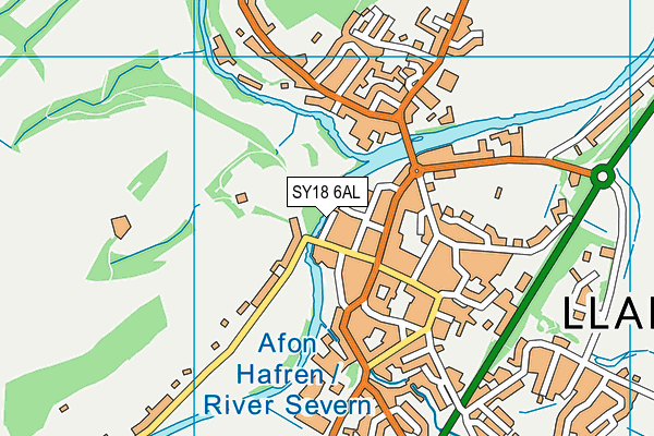 SY18 6AL map - OS VectorMap District (Ordnance Survey)