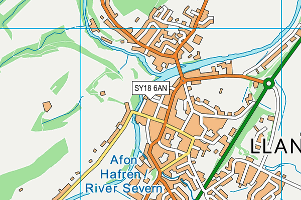 SY18 6AN map - OS VectorMap District (Ordnance Survey)