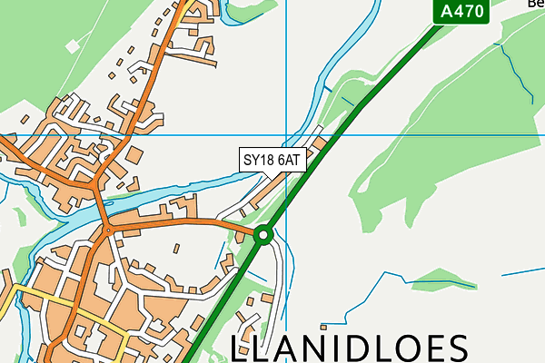 SY18 6AT map - OS VectorMap District (Ordnance Survey)