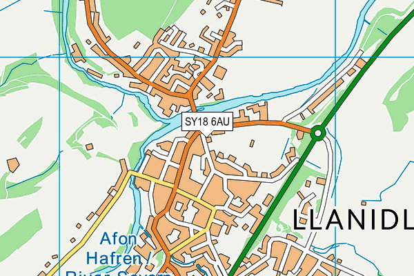 SY18 6AU map - OS VectorMap District (Ordnance Survey)