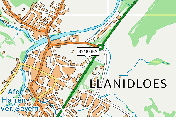 SY18 6BA map - OS VectorMap District (Ordnance Survey)