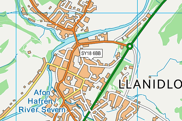 SY18 6BB map - OS VectorMap District (Ordnance Survey)