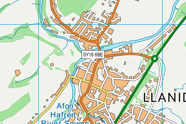 SY18 6BE map - OS VectorMap District (Ordnance Survey)