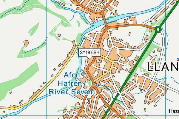 SY18 6BH map - OS VectorMap District (Ordnance Survey)