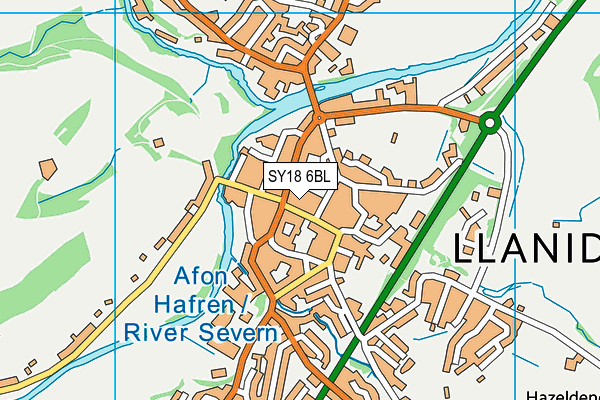 SY18 6BL map - OS VectorMap District (Ordnance Survey)