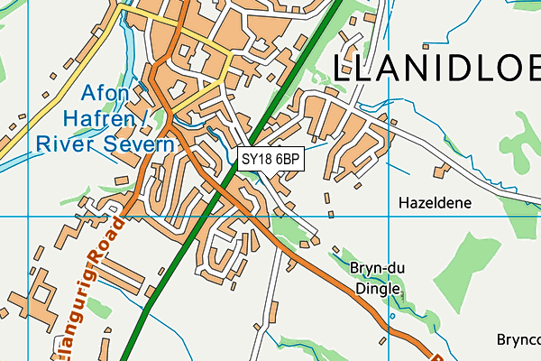 SY18 6BP map - OS VectorMap District (Ordnance Survey)