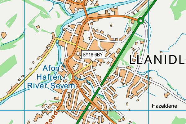 SY18 6BY map - OS VectorMap District (Ordnance Survey)