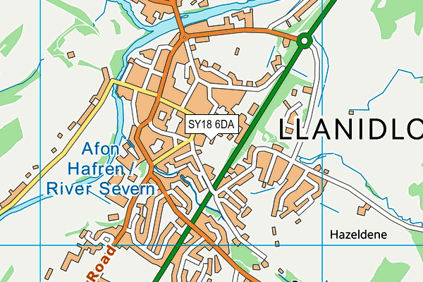 SY18 6DA map - OS VectorMap District (Ordnance Survey)