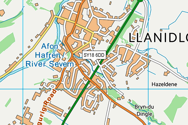 SY18 6DD map - OS VectorMap District (Ordnance Survey)