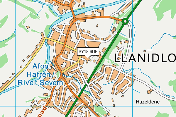 SY18 6DF map - OS VectorMap District (Ordnance Survey)