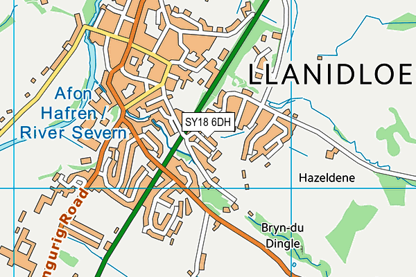 SY18 6DH map - OS VectorMap District (Ordnance Survey)