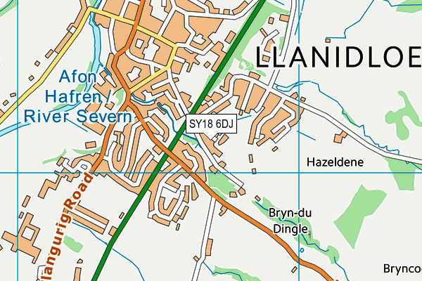 SY18 6DJ map - OS VectorMap District (Ordnance Survey)