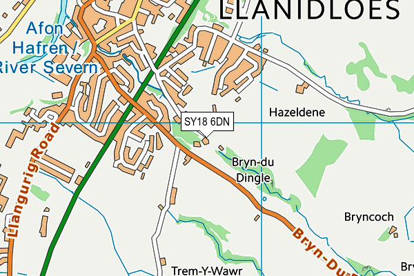 SY18 6DN map - OS VectorMap District (Ordnance Survey)