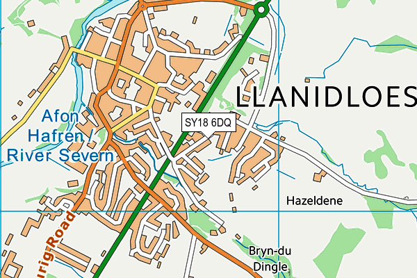 SY18 6DQ map - OS VectorMap District (Ordnance Survey)