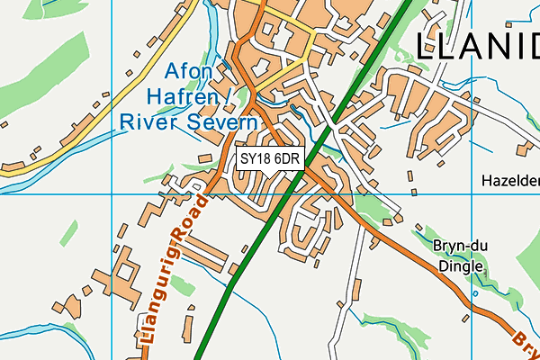 SY18 6DR map - OS VectorMap District (Ordnance Survey)