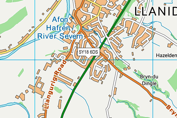 SY18 6DS map - OS VectorMap District (Ordnance Survey)