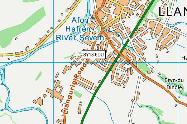 SY18 6DU map - OS VectorMap District (Ordnance Survey)