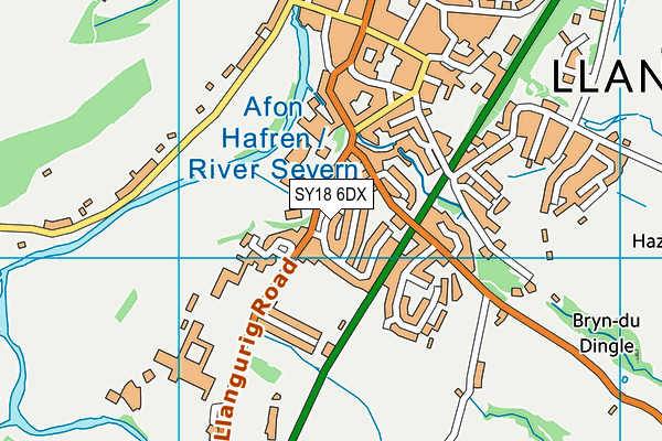 SY18 6DX map - OS VectorMap District (Ordnance Survey)