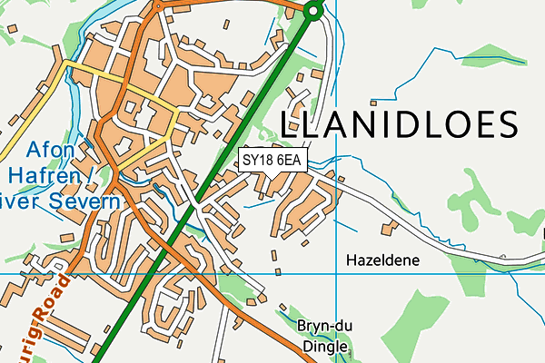 SY18 6EA map - OS VectorMap District (Ordnance Survey)