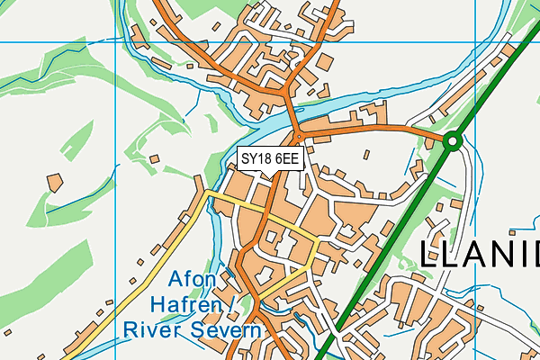 SY18 6EE map - OS VectorMap District (Ordnance Survey)