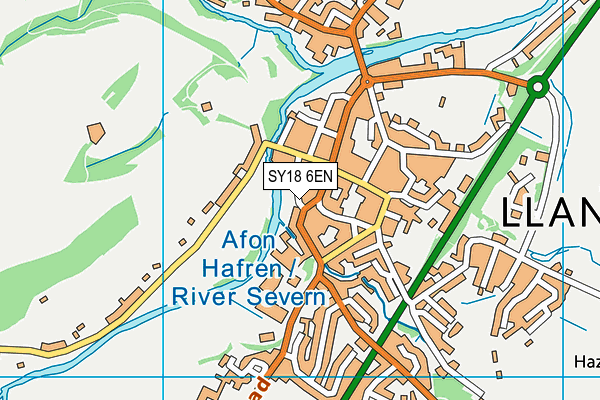 SY18 6EN map - OS VectorMap District (Ordnance Survey)