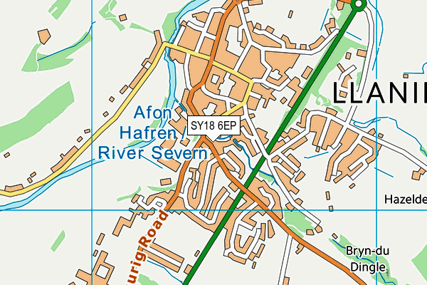 SY18 6EP map - OS VectorMap District (Ordnance Survey)