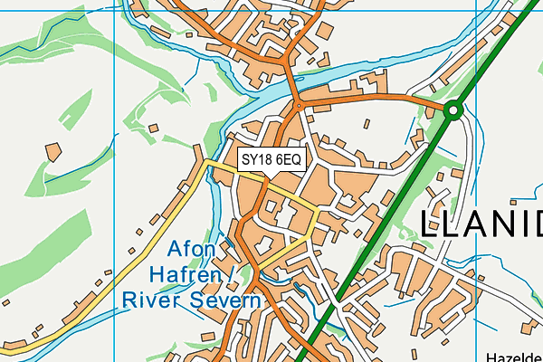 SY18 6EQ map - OS VectorMap District (Ordnance Survey)