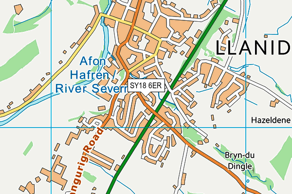 SY18 6ER map - OS VectorMap District (Ordnance Survey)