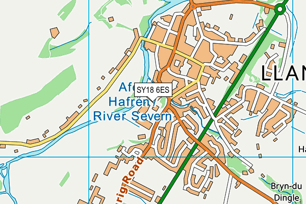 SY18 6ES map - OS VectorMap District (Ordnance Survey)