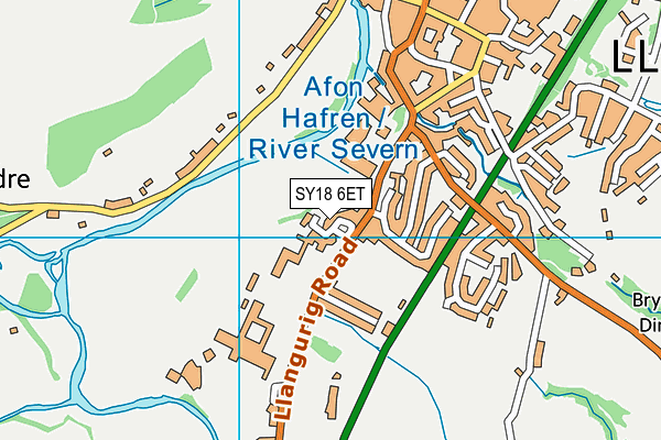 SY18 6ET map - OS VectorMap District (Ordnance Survey)