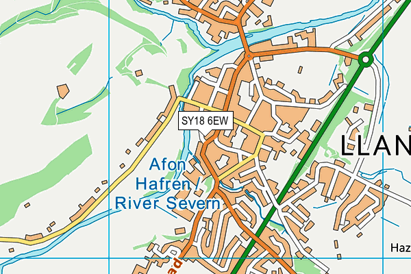 SY18 6EW map - OS VectorMap District (Ordnance Survey)