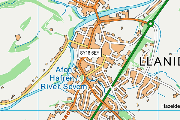 SY18 6EY map - OS VectorMap District (Ordnance Survey)