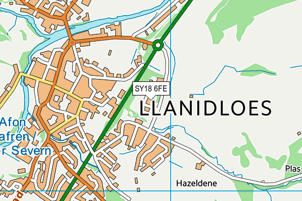 SY18 6FE map - OS VectorMap District (Ordnance Survey)