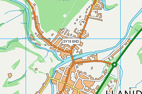 SY18 6HD map - OS VectorMap District (Ordnance Survey)