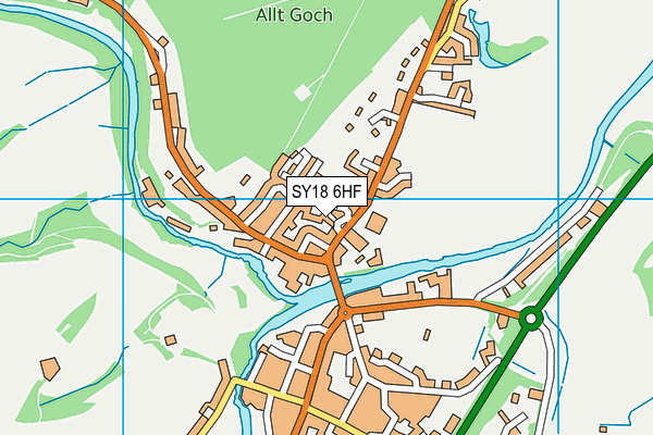 SY18 6HF map - OS VectorMap District (Ordnance Survey)