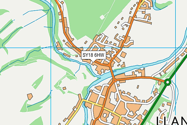 SY18 6HW map - OS VectorMap District (Ordnance Survey)