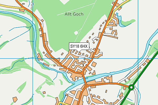 SY18 6HX map - OS VectorMap District (Ordnance Survey)