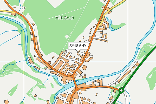 SY18 6HY map - OS VectorMap District (Ordnance Survey)