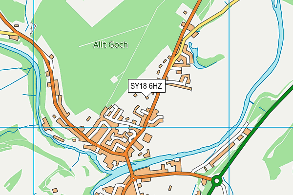 SY18 6HZ map - OS VectorMap District (Ordnance Survey)