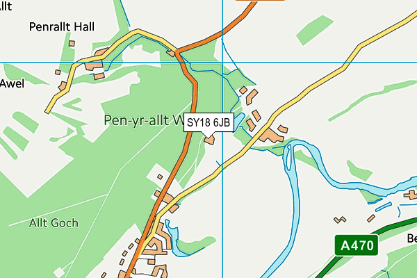 SY18 6JB map - OS VectorMap District (Ordnance Survey)