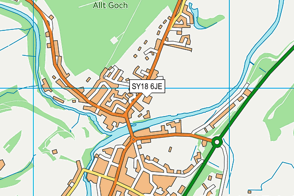 SY18 6JE map - OS VectorMap District (Ordnance Survey)