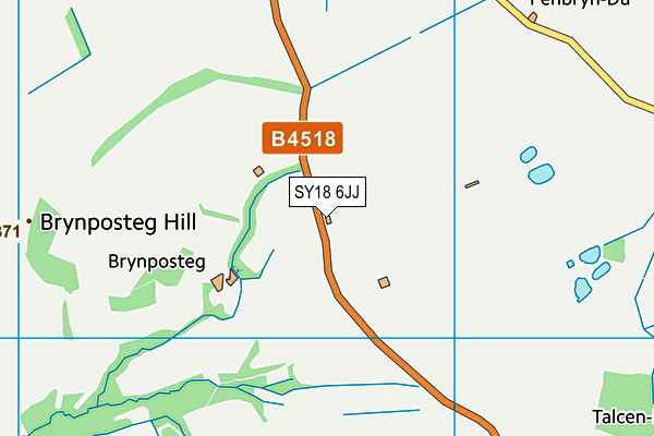SY18 6JJ map - OS VectorMap District (Ordnance Survey)