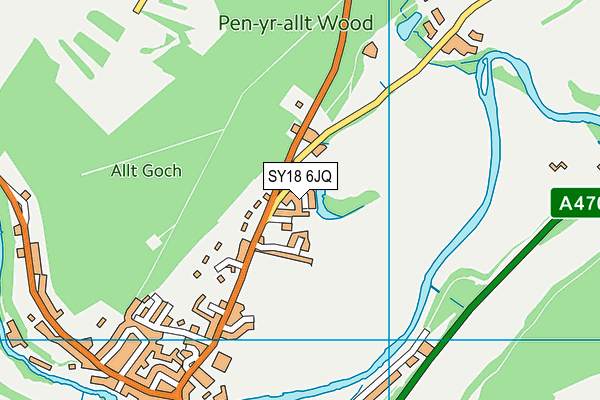 SY18 6JQ map - OS VectorMap District (Ordnance Survey)