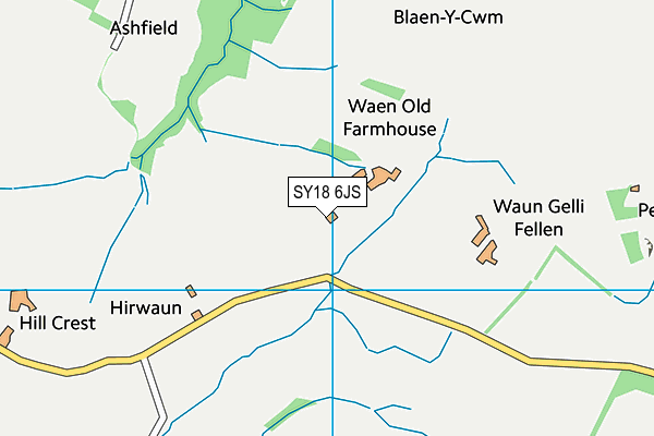 SY18 6JS map - OS VectorMap District (Ordnance Survey)