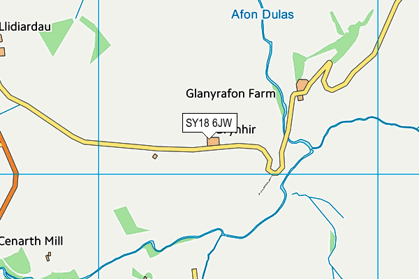 SY18 6JW map - OS VectorMap District (Ordnance Survey)