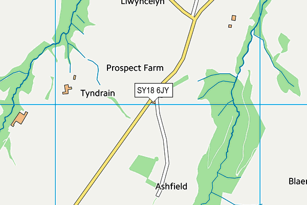 SY18 6JY map - OS VectorMap District (Ordnance Survey)