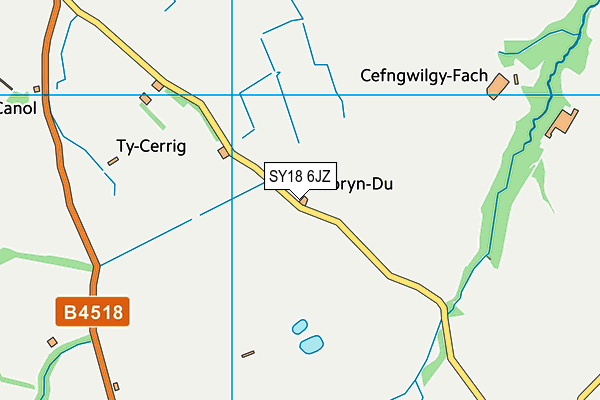 SY18 6JZ map - OS VectorMap District (Ordnance Survey)