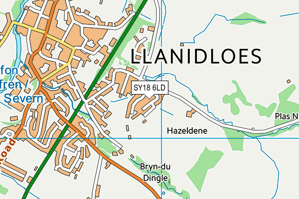 SY18 6LD map - OS VectorMap District (Ordnance Survey)