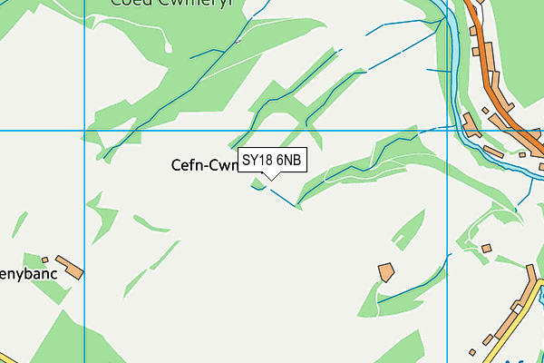 SY18 6NB map - OS VectorMap District (Ordnance Survey)