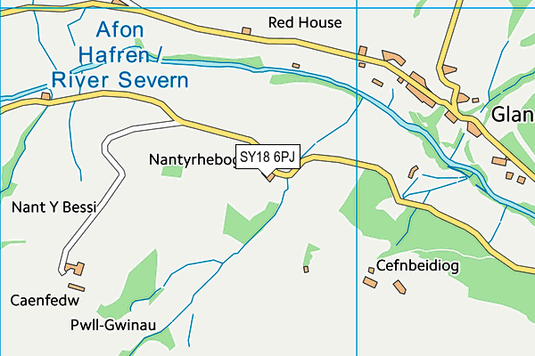 SY18 6PJ map - OS VectorMap District (Ordnance Survey)